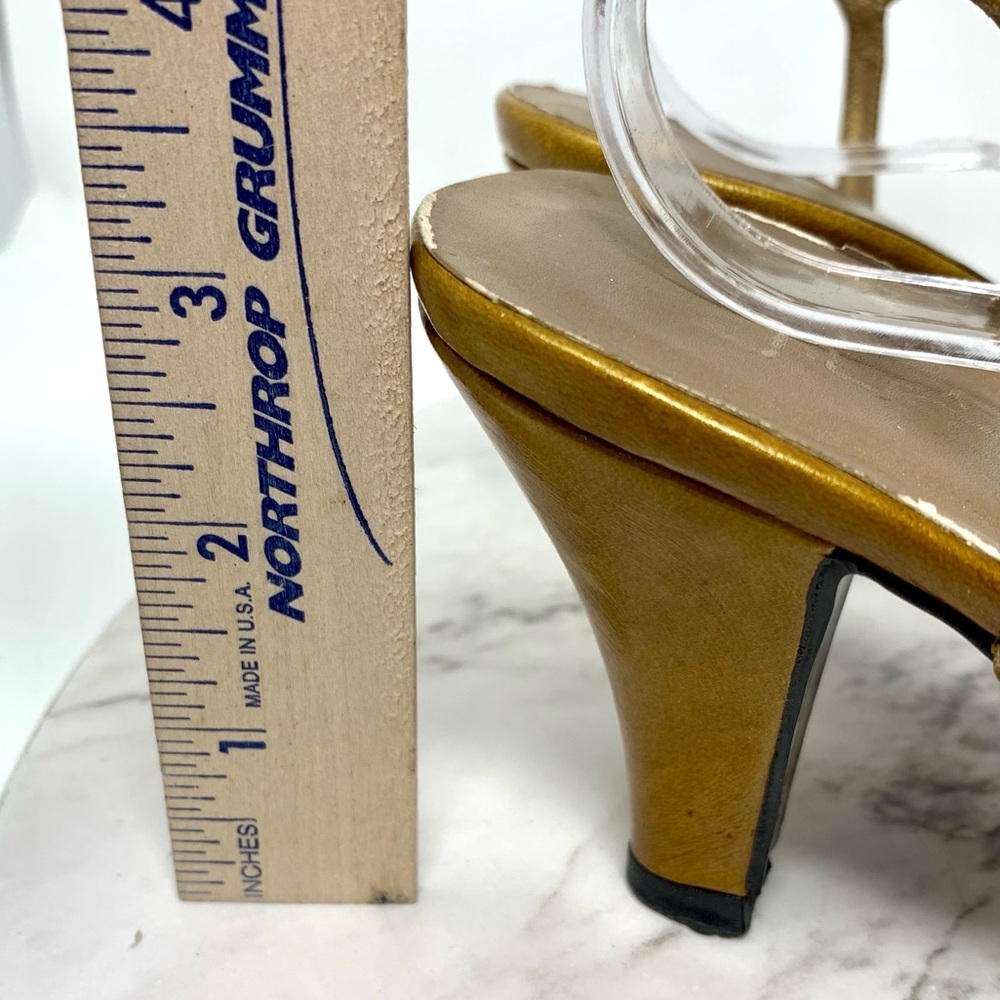 VTG Carlini Lady Floral Detail Pumps 38 Retro Pinup Classic Cocktail Evening - Picture 15 of 16